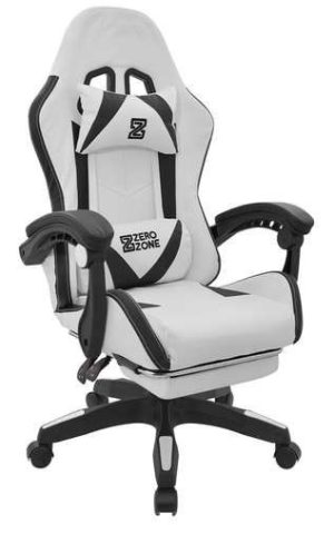 Silla gamer – Blanco/Negro